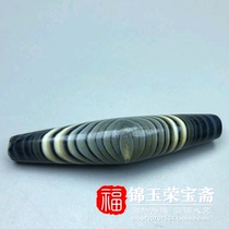 Old collection Ming and Qing antiques antiques Miscellaneous return natural silk old agate old beads neck pendant pendant Fidelity