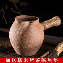 Handmade Yunnan tungsten side put roasted tea pot clay pottery gongdao cup boiling teapot pot pot tea boiling tea maker roasting tea stove set