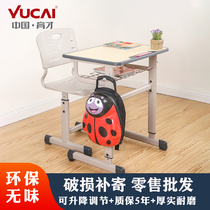 Yucai training and tutoring class single table and chair primary and secondary school students simple environmental protection school desk winter and summer vacation table and chair