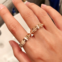 18K rose gold diamond rotating ring When luck turns Couple couple ring Wedding engagement diamond ring Jewelry customization