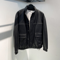 BIRD PEHALLCE locomotive leather jacket men Spring and Autumn Haining collar trend tooling jacket B2BCB3311