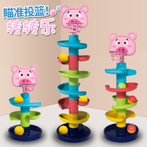 Childrens toys boys and girls stacked shooting track turn music ball baby baby 1 a 2 years old 3 early education puzzle