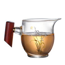 Wooden bird Cup Japanese wooden bar glass Road cup thickened heat-resistant tea divider kung fu tea set accessories Tea Sea