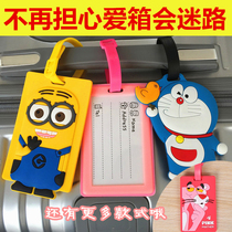 Luggage tag signage check-in card luggage tag card cartoon travel tag listing