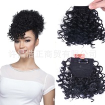 curly bang Europe and the United States foreign trade short curly wig female chemical fiber volume bangs wigs cross-border supply Amazon