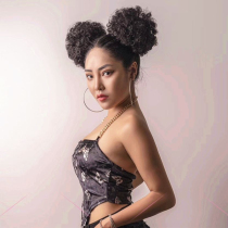 Explosive hair bag bangs explosive hair bag bangs ball head nightclub performance Rock African stage