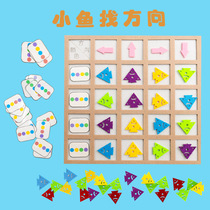 Direction small fish logic training kindergarten middle and large class puzzle area corner material concentration table game teaching toy