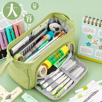 Anko Windowed Boat Type Large Capacity Pen Bag Brief High Face Value Bull Oil Fruit Girl High School StudentsS Day Department Writing Case Large Capacity Stationery Bag Lead Pencil Case Boy Elementary School Boy Senior Sensation Woman