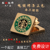 Stainless steel badge metal high-grade paint badge logo pin badge custom custom commemorative badge 