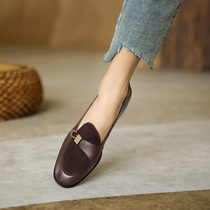 Simple and elegant temperament full ~ fashion and generous @ British Chunky-heel shoes female wild a pedal 3cm
