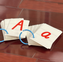 Human education version letter card English 26 uppercase and lowercase coated English card handwritten natural phonics single and double-sided