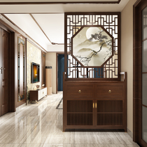 Screen partition Living room New Chinese solid wood entrance decoration Double face CLOSED CABINET SHOES CABINET INTEGRAL CUSTOM MINIMALIST MODERN