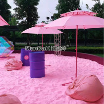 Munda Pink Net Red Beach Attractions Pink Taiwan High-end Double Top Column Advertising Umbrella