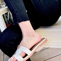 Hong Kong Zhengsheng sterling silver s925 simple fashion small fresh butterfly anklet female student girlfriends niche versatile jewelry