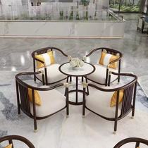 New Chinese sales office negotiation table and chair Card seat sofa Modern hotel beauty salon reception table and four chairs custom