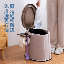 Portable toilet pregnant woman can move elderly sitting defector indoor toilet for home changing to toilet Deodorant Urine Barrel Spittoon