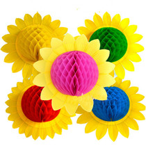 61 Children sunflower dance Sun flower hand over hand with folding flower dance props Sports performance supplies