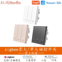 Graffiti Zigbee Zero Fire Single Fire Magnetic Hold Flat Key Intelligence Timing Share Switch Sky Cat Elf Voice