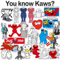 kaws Joint Sesame Street Tide Brand Sticker Suitcase Trolley Case Sticker Computer notebook Guitar small sticker Waterproof