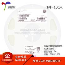 0603 chip beads 30R 30 euro ± 25% 2A GZ1608D300TF(100 only)