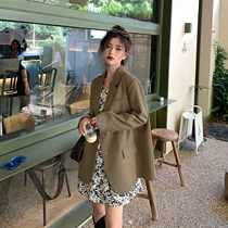 (Huchu Beautiful Tokyo Moment) Casual Suit Jacket Woman Spring Dress 2022 New Card Its Color Little Sub West Suit