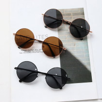 Retro round sunglasses men and women sunglasses personality hipster groomsmen group anti-ultraviolet polarized small frame prince mirror