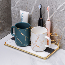 Nordic ceramic luxury mouthwash cup a pair of home wash set couples brushing cup simple creative jar cup