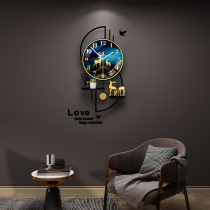 High-end atmospheric living room clock household fashion net celebrity creative clock Nordic light luxury modern simple mute wall clock