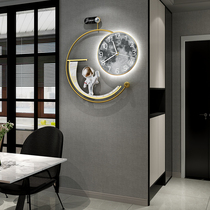 Net red clock wall clock fashion personality creative home wall hanging clock light living room hanging modern simple light luxury watch