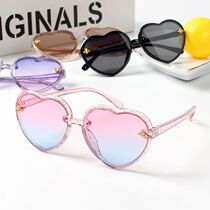 Childrens glasses cute sunglasses male and female child foreign air toddler sunglasses baby anti-ultraviolet eye care child eyes