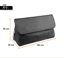 Vikss cigarette bucket bag cowhide 2 bucket bag moisturizing cigarette bag large capacity pipe accessories bag portable men's hand bag