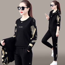 Jordans sports suit womens spring new 361 Fashion casual Lianhood womens spring and autumn Korean version of three sets