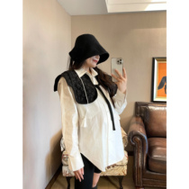 PeiPei2021 new two-piece maternity shirt pregnancy spring and autumn shirt womens Korean fashion loose top