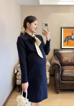 Peipepeipei maternity dress high casual princess skirt autumn coat loose autumn coat