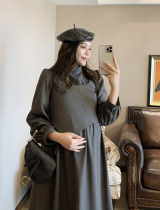 PEIPEI maternity 2021 new high-end plus size dress women spring and autumn two-piece autumn pregnancy suit