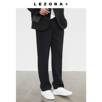 LEZORA Japan imported triacetic acid high and silk fabric anti-wrinkle drop in the seam casual straight tube trousers men