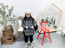 sweetcity child pint 20 winter girl day series Van handmade wool double sided Plaid cloak cloak coat