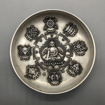 Ancient play bronze ware white bronze silver plated saucer dishes FabPo such as the Buddha plate Saucer Dishes Home Pendulum collection