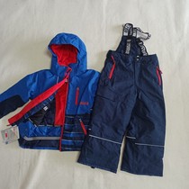 Foreign trade original single boy ski suit set windproof waterproof breathable warm and comfortable quality good goods outdoor sports tide