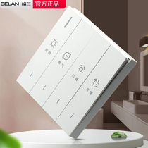 gelan Yuba switch four-open bathroom toilet 4 four-in-one waterproof Universal Lamp warm special surface switch