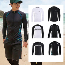 Korean diving suit mens split sunscreen jellyfish clothing long sleeve zipper top quick-dry surfing snorkeling drifting swimsuit
