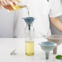 Four-in-one funnel Household kitchen size caliber with filter Plastic refueling pour rice milk powder wine funnel tool