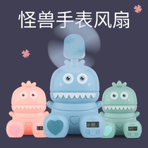  Net celebrity monster watch fan shaking 9-tone multi-function cartoon dinosaur folding car charging toys for boys and girls 3-6 years old