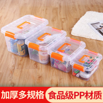 Portable thickened transparent containing box plastic box Covered Storage Box Toy Clothes Finishing Box Snack containing box