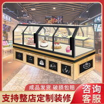 New bakery bread display cabinet Nakajima cabinet cake shop pastry cabinet model commercial baking side cabinet display rack