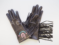  American imported buckskin western tassel denim gloves soft and comfortable American light MGST special offer