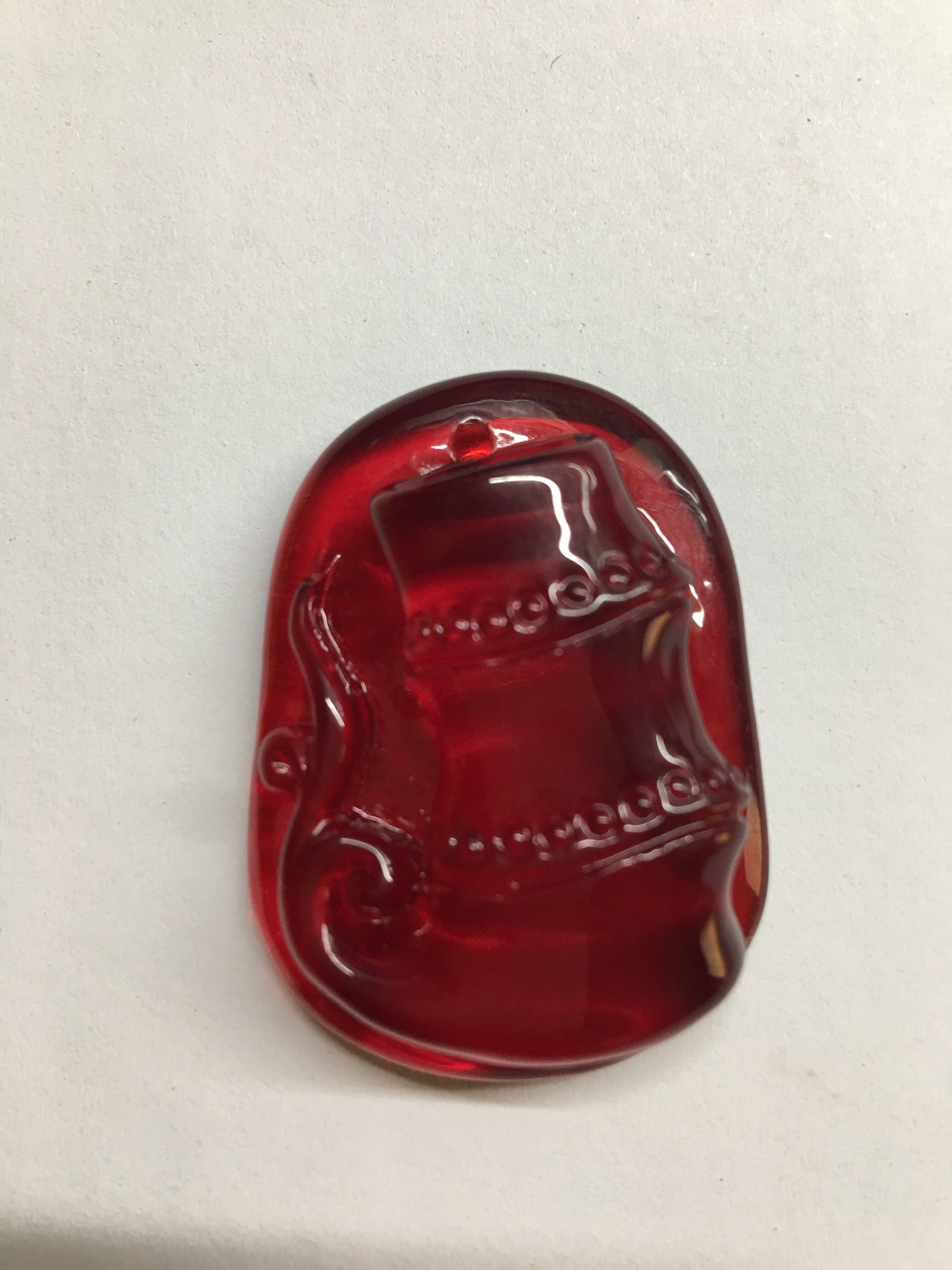 Amber pendant blood pendant pendant 3 x 4 cm bamboo reported safe