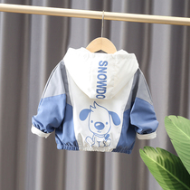 Baby coat windbreaker boys spring and autumn clothes 2023 new childrens windbreaker foreign style baby clothes jacket tops