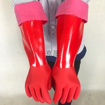 Washing dishes gloves waterproof rubber plus velvet thickened warm washing clothes car latex kitchen durable cleaning housework