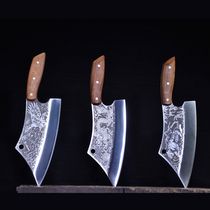 Chopper Longquan Kitchen Knife Home Sharp Bone Knife Cut Cutlery Molybdenum Vanadium Steel Chef Knife Hand Forging